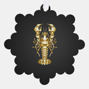 Goldlachs Ornament Karte