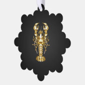 Goldlachs Ornament Karte (Linke Ecke)