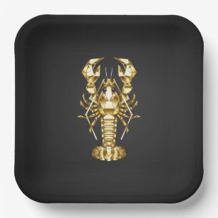Goldlachs Pappteller