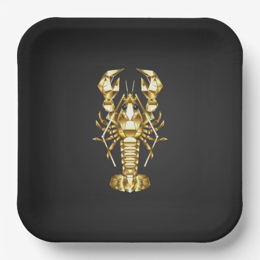 Goldlachs Pappteller (Vorderseite)