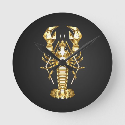 Goldlachs Runde Wanduhr (Vorderseite)