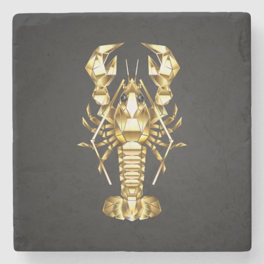 Goldlachs Steinuntersetzer (Vorderseite)