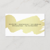 Goldlackierte Holzplatte Visitenkarte (Rückseite)