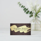 Goldlackierte Holzplatte Visitenkarte (Stehend Vorderseite)