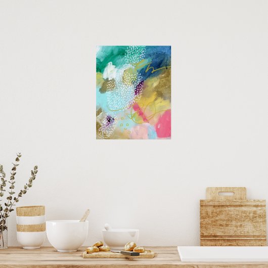 Goldlackierung abstrakt poster (Küche)