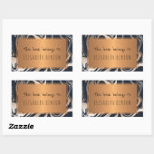 Goldlackierung aus schwarzer Rose, vergoldetes Buc Rechteckiger Aufkleber (Blatt)