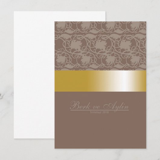 Goldladung Einladung (Vorne/Hinten)