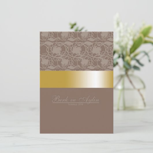 Goldladung Einladung (Stehend Vorderseite)