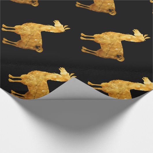 Goldlama-Packpapier Geschenkpapier (Ecke)