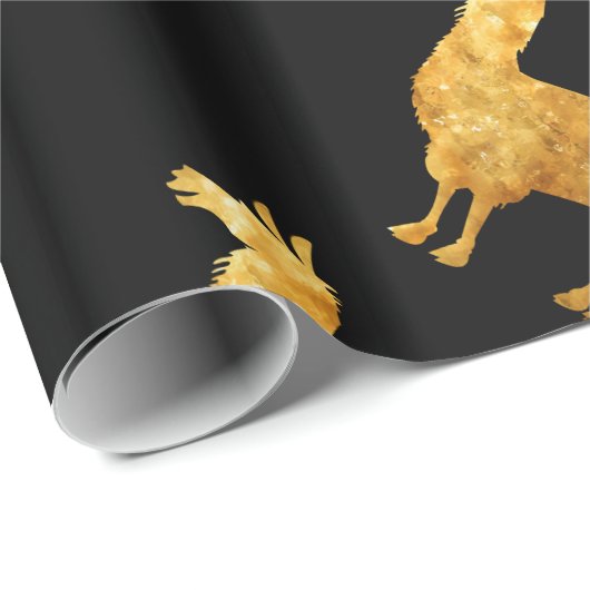 Goldlama-Packpapier Geschenkpapier (Rolleneckpunkt)