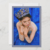 Goldlavendel-Tiara-Prinzessin Quinceanera Einladung (Rückseite)