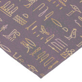 Goldlavender ägyptische Prinzessin Hieroglyphen Mittelgroßer Tischläufer (Ecke)
