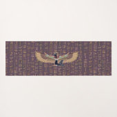 Goldlavender ägyptische Prinzessin Hieroglyphen Yogamatte (Rückseite (Horizontal))