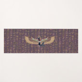Goldlavender ägyptische Prinzessin Hieroglyphen Yogamatte (Vorderseite (Horizontal))