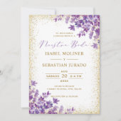 Goldlavender Nuestra Boda Spanish Wedding Einladung (Vorderseite)