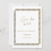 Goldlavender, pinkfarben, Save the Date Einladung (Vorderseite)