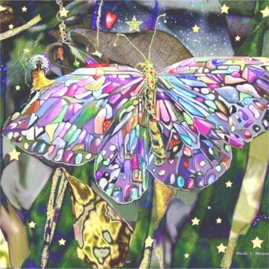 Goldleaf-Buttterfly Aufkleber (Vorderseite)