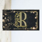 Goldleaf-Floral-Sparkon-Monogramm Visitenkarte