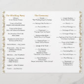 Goldleaf für das Hochzeitsprogramm (Rückseite)