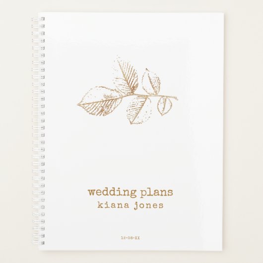 Goldleaf-Hochzeitspläne ID655 Planer (Vorderseite)