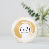 Goldleaf-Spray-Einladung Einladung (Stehend Vorderseite)