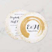 Goldleaf-Spray-Einladung Einladung (Vorne/Hinten)