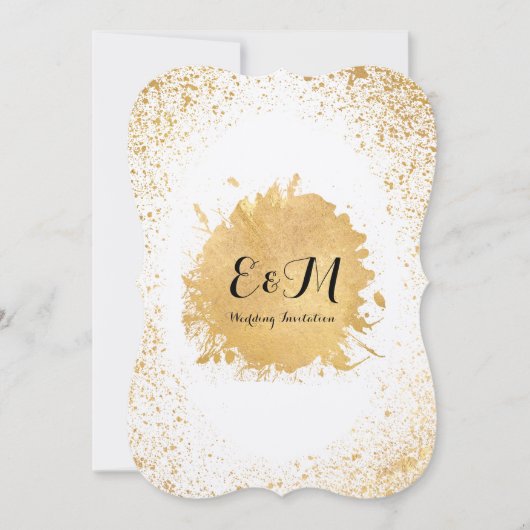 Goldleaf-Spray-Einladung Einladung (Vorderseite)