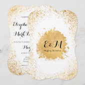 Goldleaf-Spray-Einladung Einladung (Vorne/Hinten)