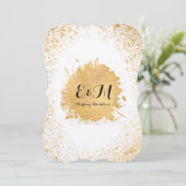 Goldleaf-Spray-Einladung Einladung (Stehend Vorderseite)