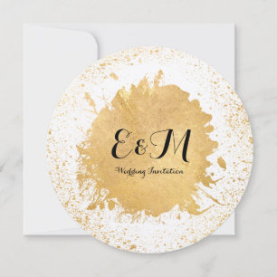 Goldleaf-Spray-Einladung Einladung