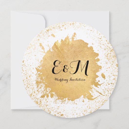 Goldleaf-Spray-Einladung Einladung (Vorderseite)