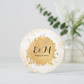Goldleaf-Spray-Einladung Einladung (Stehend Vorderseite)