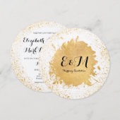 Goldleaf-Spray-Einladung Einladung (Vorne/Hinten)