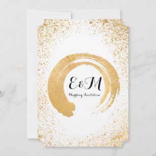 Goldleaf-Spray-Einladung Einladung