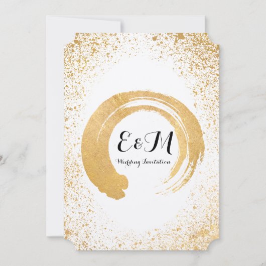 Goldleaf-Spray-Einladung Einladung (Vorderseite)