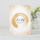 Goldleaf-Spray-Einladung Einladung (Stehend Vorderseite)