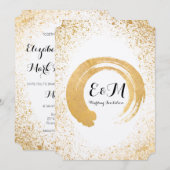 Goldleaf-Spray-Einladung Einladung (Vorne/Hinten)