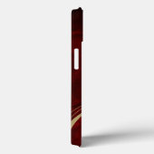 Goldleaf Swirl Rote Monogramm Case-Mate iPhone Hülle (Rückseite / Rechts)