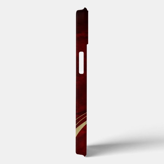 Goldleaf Swirl Rote Monogramm Case-Mate iPhone Hülle (Rückseite / Rechts)