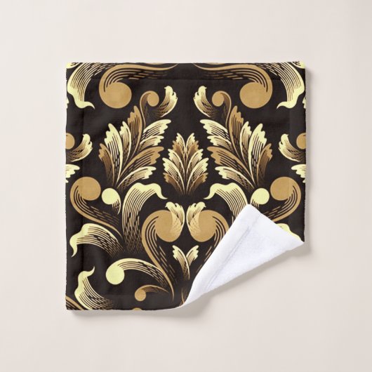 Goldleder Badhandtuch Set (Waschlappen)