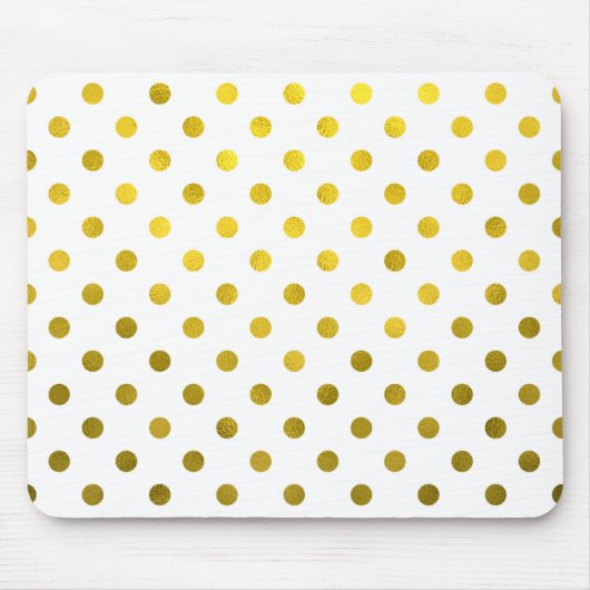 Goldleder Metallische Imitat Fohlen Kleiner Polka  Mousepad (Vorne)