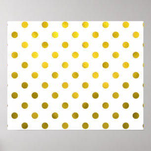 Goldleder Metallische Imitat Fohlen Kleiner Polka  Poster