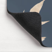 Goldleder Minimalistisch dunkelblaue Monogram-Maus Mousepad (Ecke)