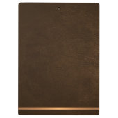 Goldleder mit mit Monogramm Namen Klemmbrett (Rückseite)