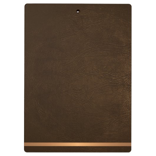 Goldleder mit mit Monogramm Namen Klemmbrett (Rückseite)