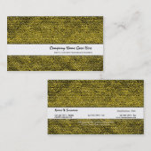 Goldlederne Schlangenhautmode Visitenkarte (Vorne/Hinten)