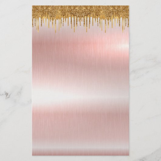 Goldleere Flyer 5,5" x 8,5" für elegante Rose (Vorne)