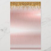 Goldleere Flyer 5,5" x 8,5" für elegante Rose (Hinten)