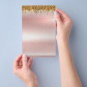 Goldleere Flyer 5,5" x 8,5" für elegante Rose (Handgriff)