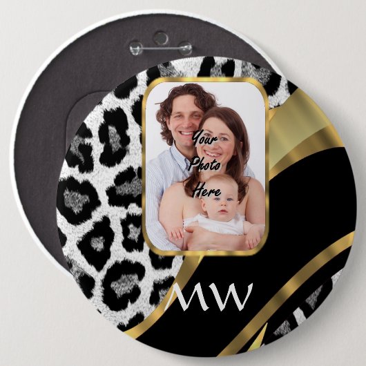 Goldleopard Button (Vorne & Hinten)